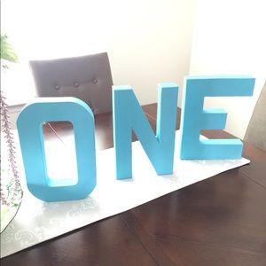 "ONE" Blue First Birthday Photo Party Prop